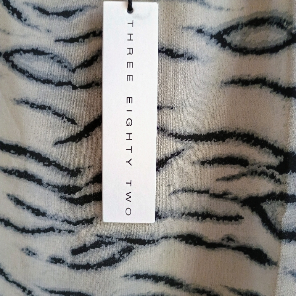 NWT Three Eighty Two‎ Sleeveless Zebra Print Dress Lined NWT Size XS - Picture 7 of 10